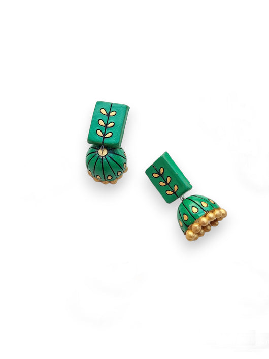 Exclusive Handcrafted Terracotta Jhumka Earrings- A Fusion of Tradition and Contemporary Elegance