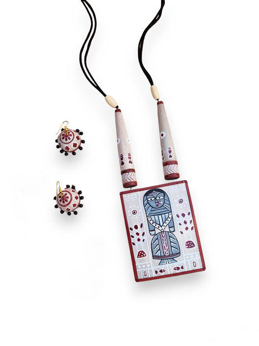 Nile Treasures: Handcrafted Egyptian-Inspired Terracotta Jewelry Set