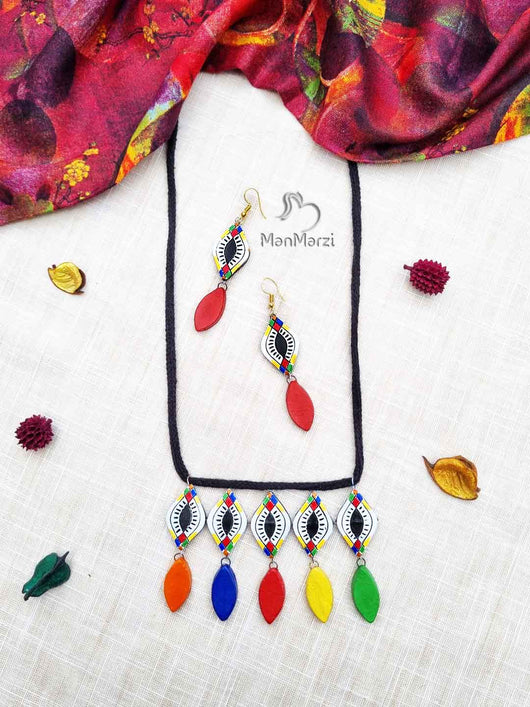 Chromatic Charm- Handmade Multicoloured Chic Terracotta Jewellery Set For Every Occasions