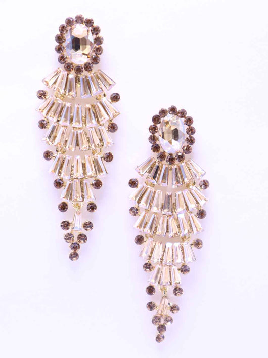 Gold Plated Drop Earrings for Women and Girls