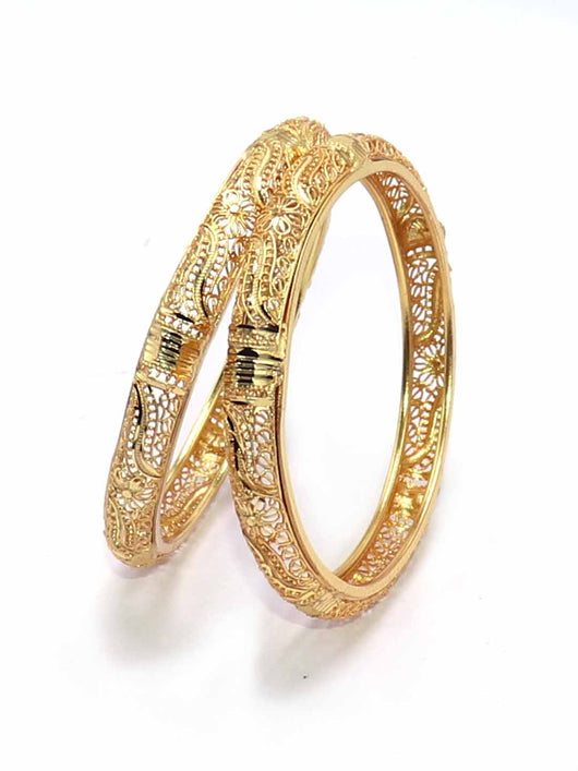 Pack of 2 Gold Plated Bangles from Shree Hari - ManMarzi