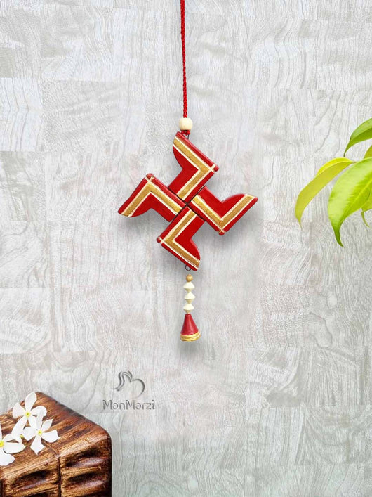 Handmade Terracotta Swastik Wall Hanging | Manmarzi