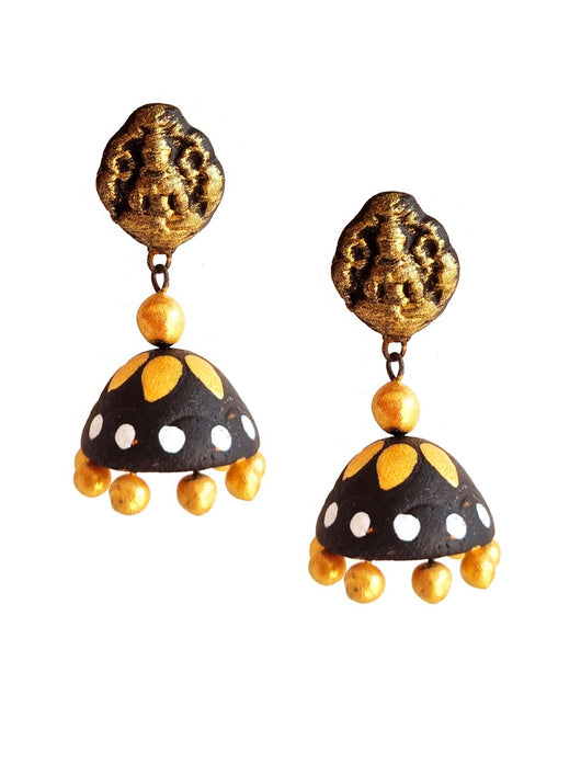 Handcrafted Terracotta Jhumka Earrings for Women