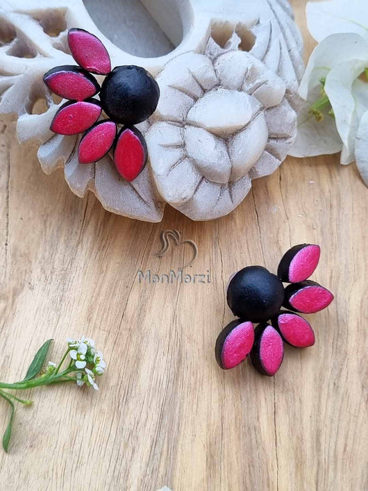 Floral Fantasy Handmade Terracotta Earrings for Women