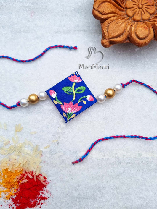 Flower Rakhi Design Handpainted Floral Rakhi from ManMarzi | Unique Rakhi Designs – Manmarzi