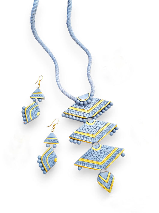 Exquisitely Crafted Artistic Terracotta  Jewellery Set