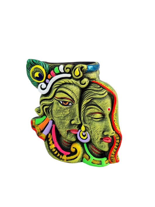 A Divine Touch: Handmade Terracotta Radha Krishna Tabletop Decor