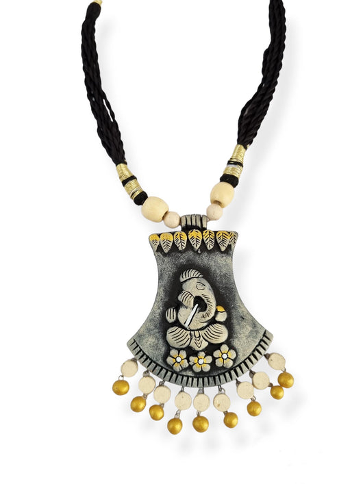 Classic Handcrafted Shree Vinayak Terracotta  Jewellery Set
