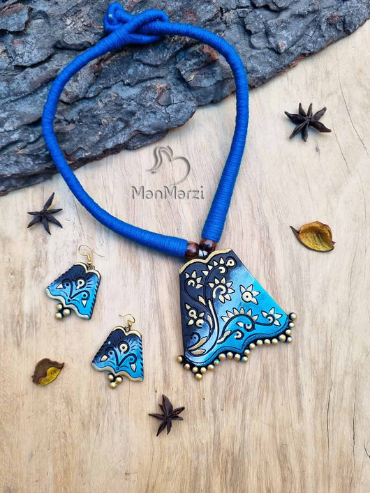 Classic Handcrafted Artistic Terracotta  Jewellery Set