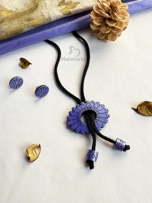 Meher- Exquisite Handcrafted Terracotta Jewellery Set With Earstuds