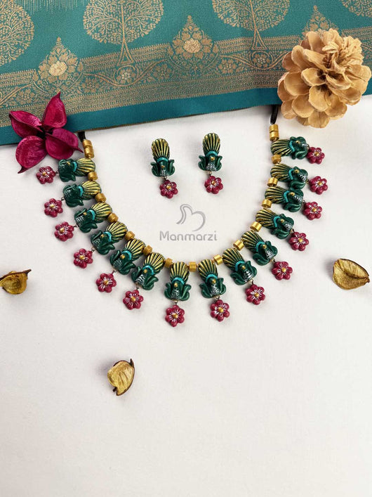 Mohini- Handcrafted Terracotta Jewellery Set | Manmarzi
