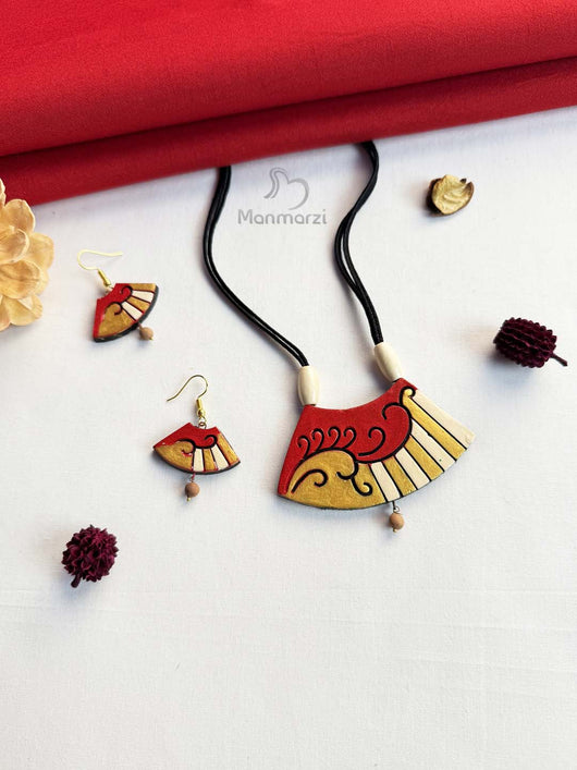 Roop- Handcrafted Terracotta Jewellery Set With Artisanal Detailing