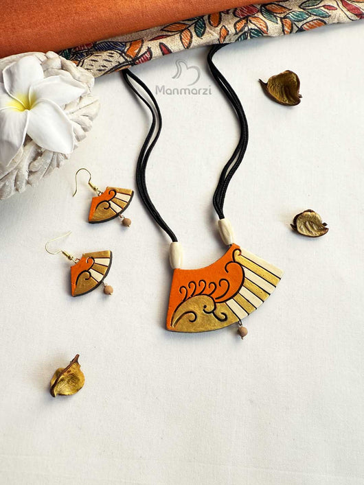 Roop- Handcrafted Terracotta Jewellery Set With Artisanal Detailing