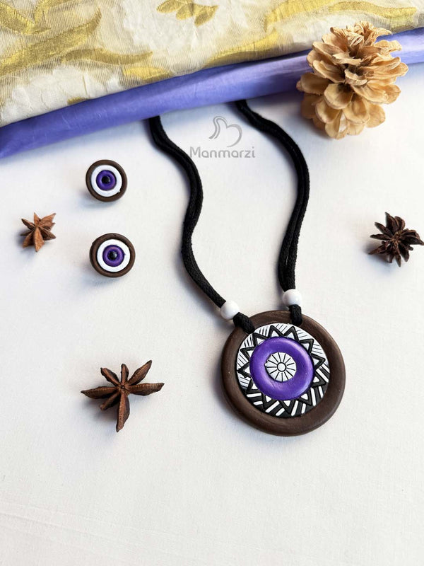 Tribal Whirl- Handcrafted Terracotta Jewellery Set | Manmarzi