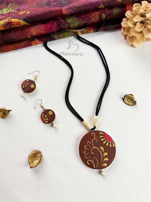 Anya- Handcrafted Terracotta Jewellery Set With Artisanal Detailing