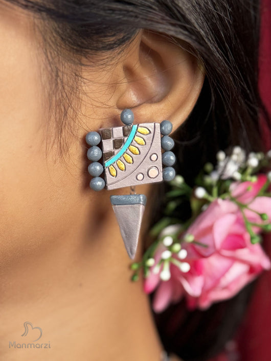 Dilruba- Handcrafted Terracotta Jewellery Set with for Regal Look