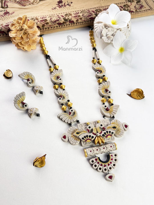 Rajeshwari- Majestic Terracotta  Jewellery Set With Intricate Details