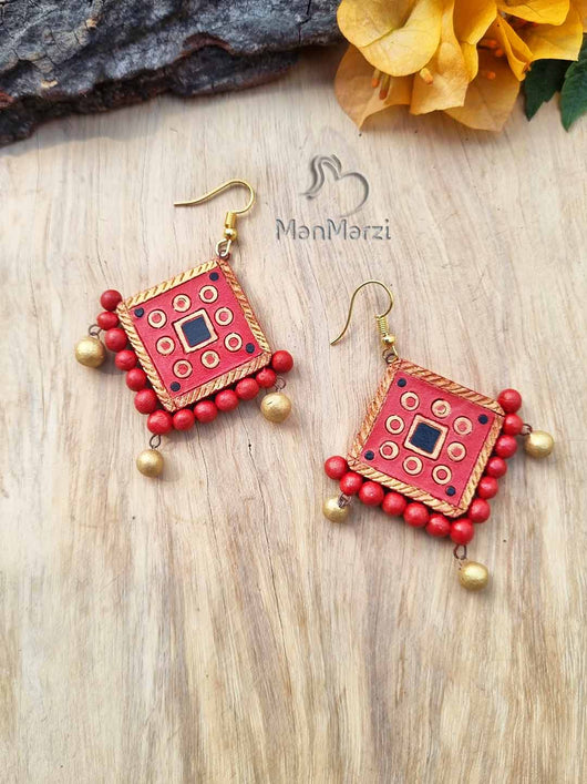 Simple Handmade Jhumka Design Buy Terracotta Jhumka Earrings