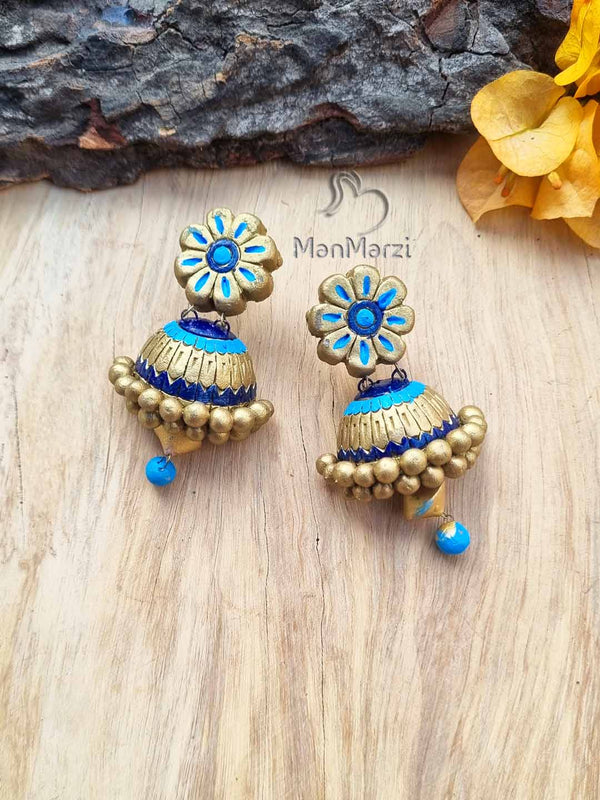 Exclusive Handcrafted Terracotta Jhumka Earrings for Women