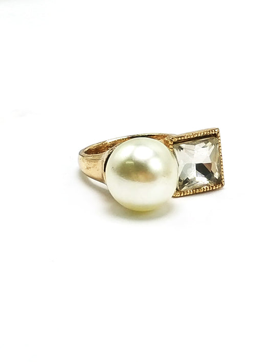 Beautiful Pearl studded Finger Ring from ManMarzi