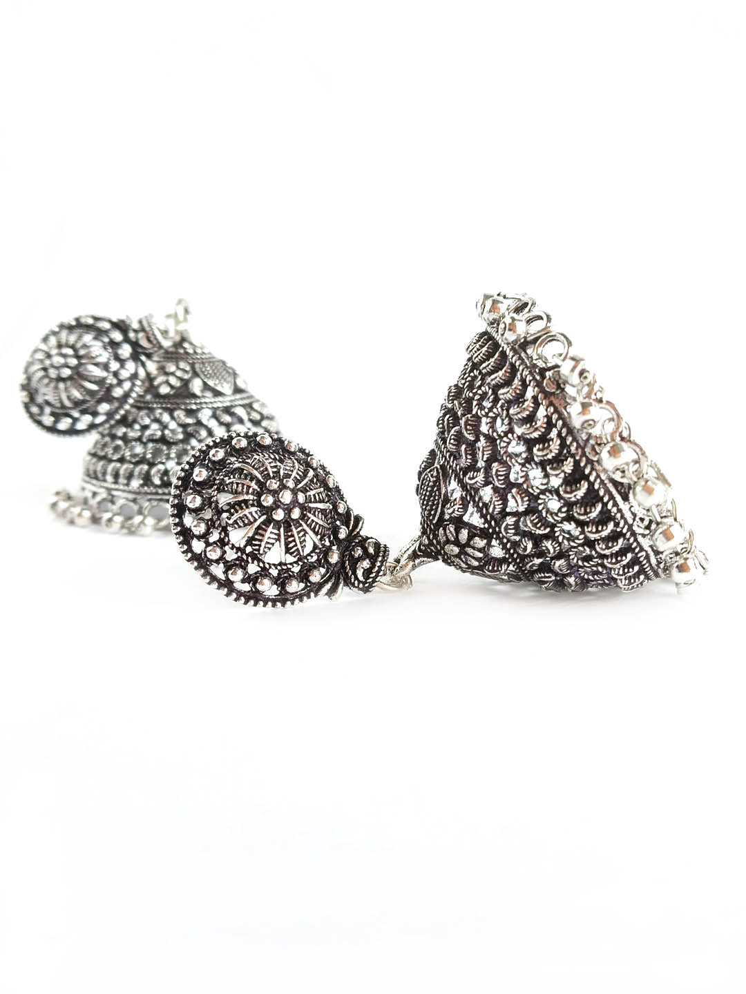 Oxidised Dome Shaped Jhumka Earring for Women