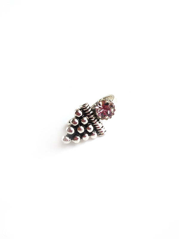 Stone Studded Clip On  Nose Pin