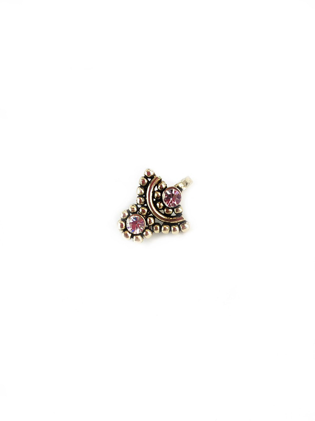 Stone Studded Clip On  Nose Pin