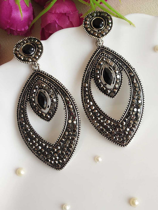 Stone Studded Drop Earrings for Women and Girls
