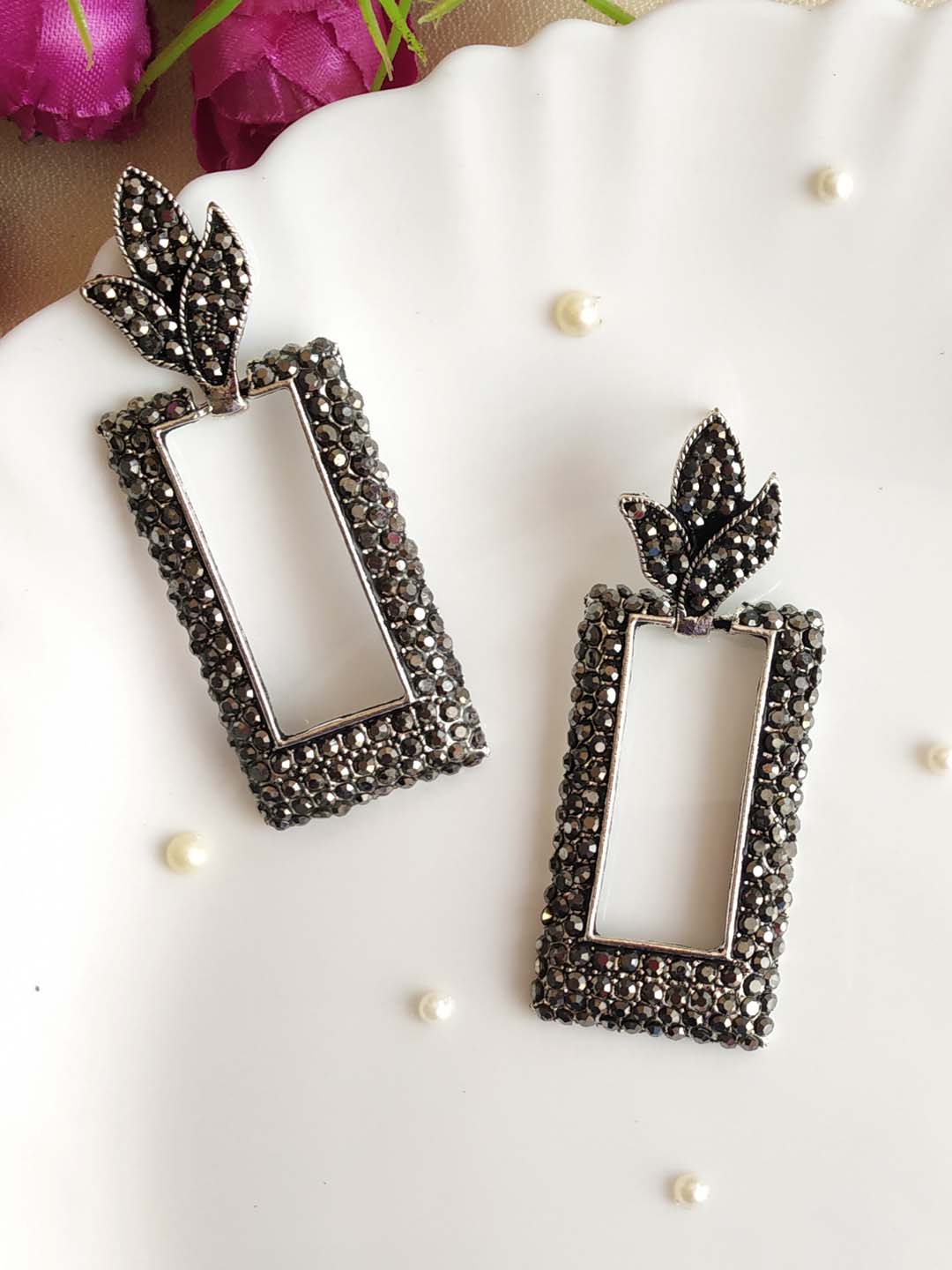 rectangular drop earrings from ManMarzi