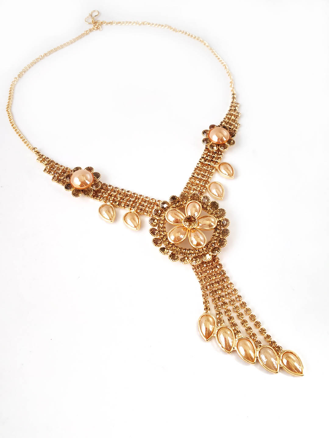 Gold Plated Pearl Necklace Set