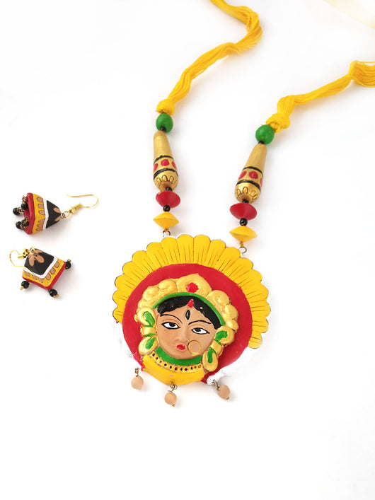 Terracotta Maa Durga Jewellery Set