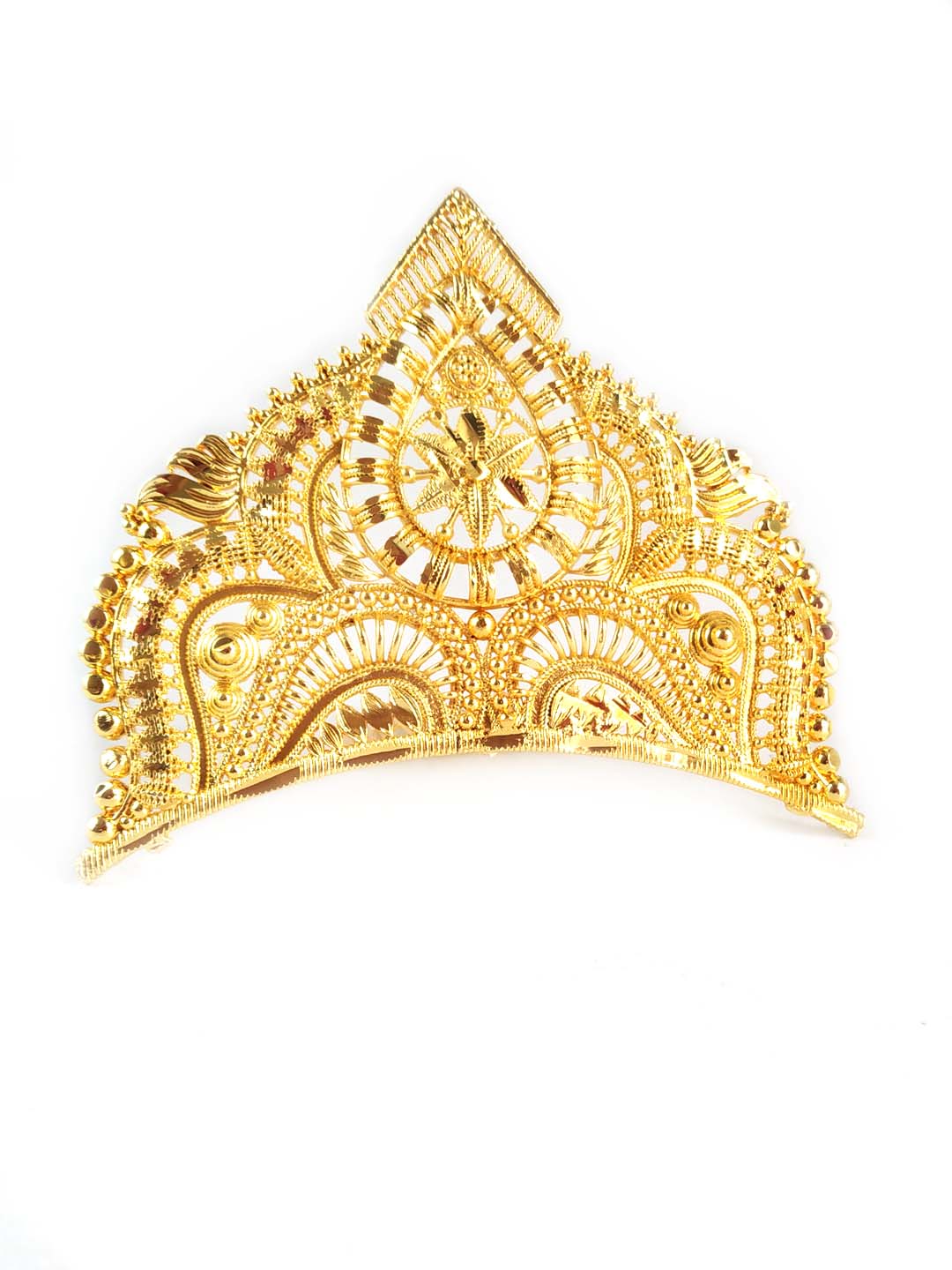 Gold Plated Tiara Crown For Bride