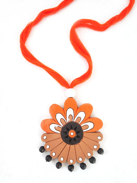 Handcrafted Floral Terracotta  Jewellery Set
