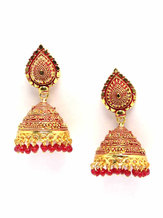 Appealing Gold Plated Jhumka Earring