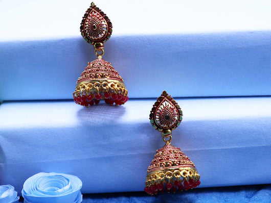Appealing Gold Plated Jhumka Earring