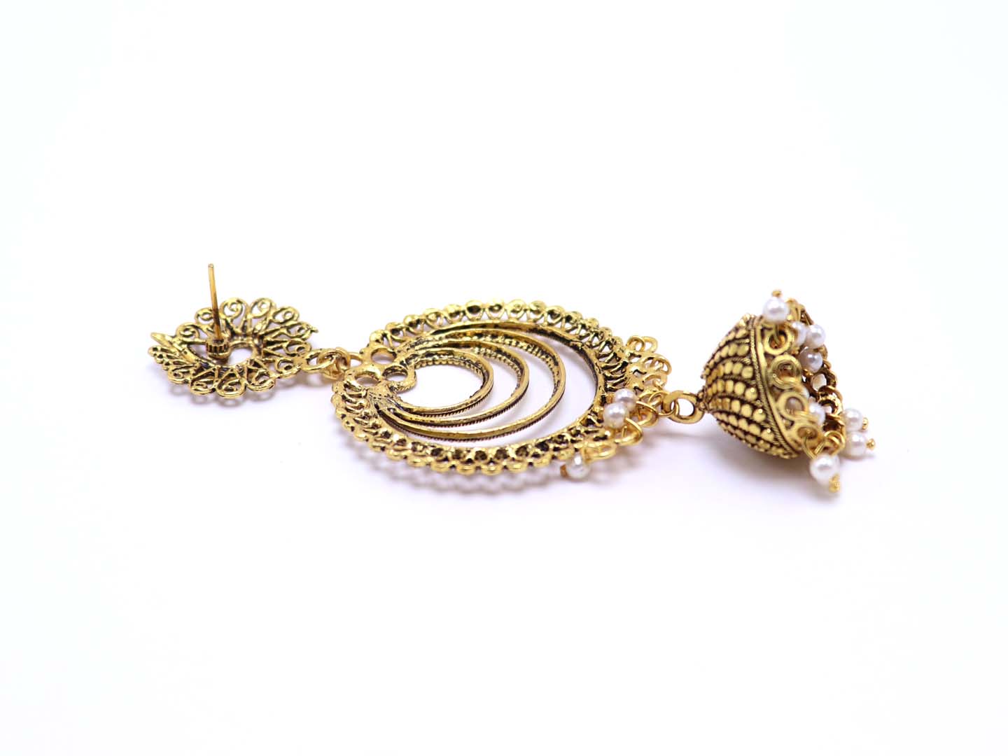 Gold Toned Drop and Dangler Earrings - ManMarzi