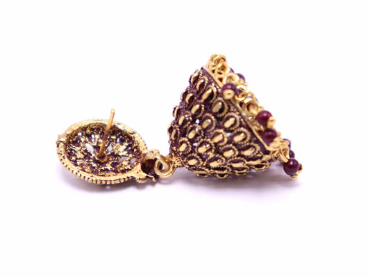 Gold Toned Traditional Jhumka Earring