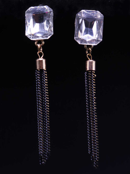 Tasselled Contemporary Drop Earrings