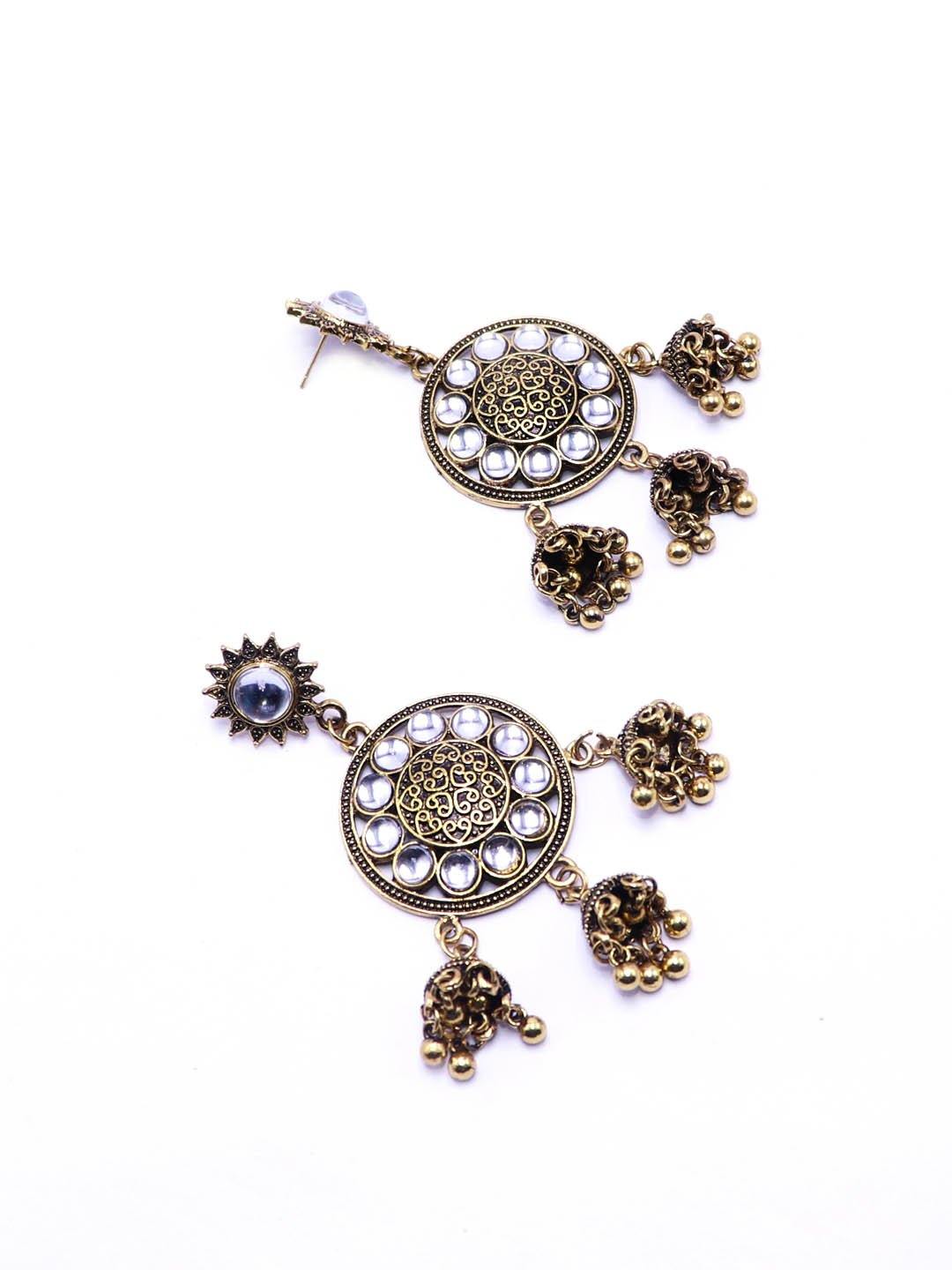 Drop earrings with jhumka pics